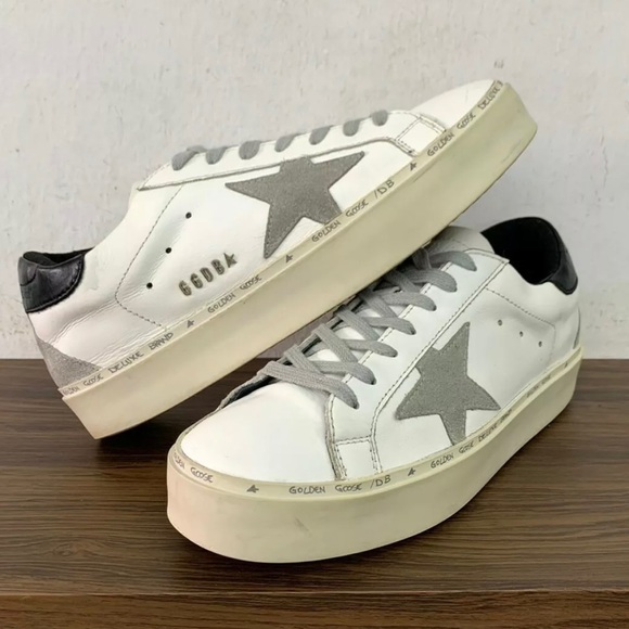 $635 Golden Goose Hi-Star White Black Size 40 / US 10 - Picture 2 of 10
